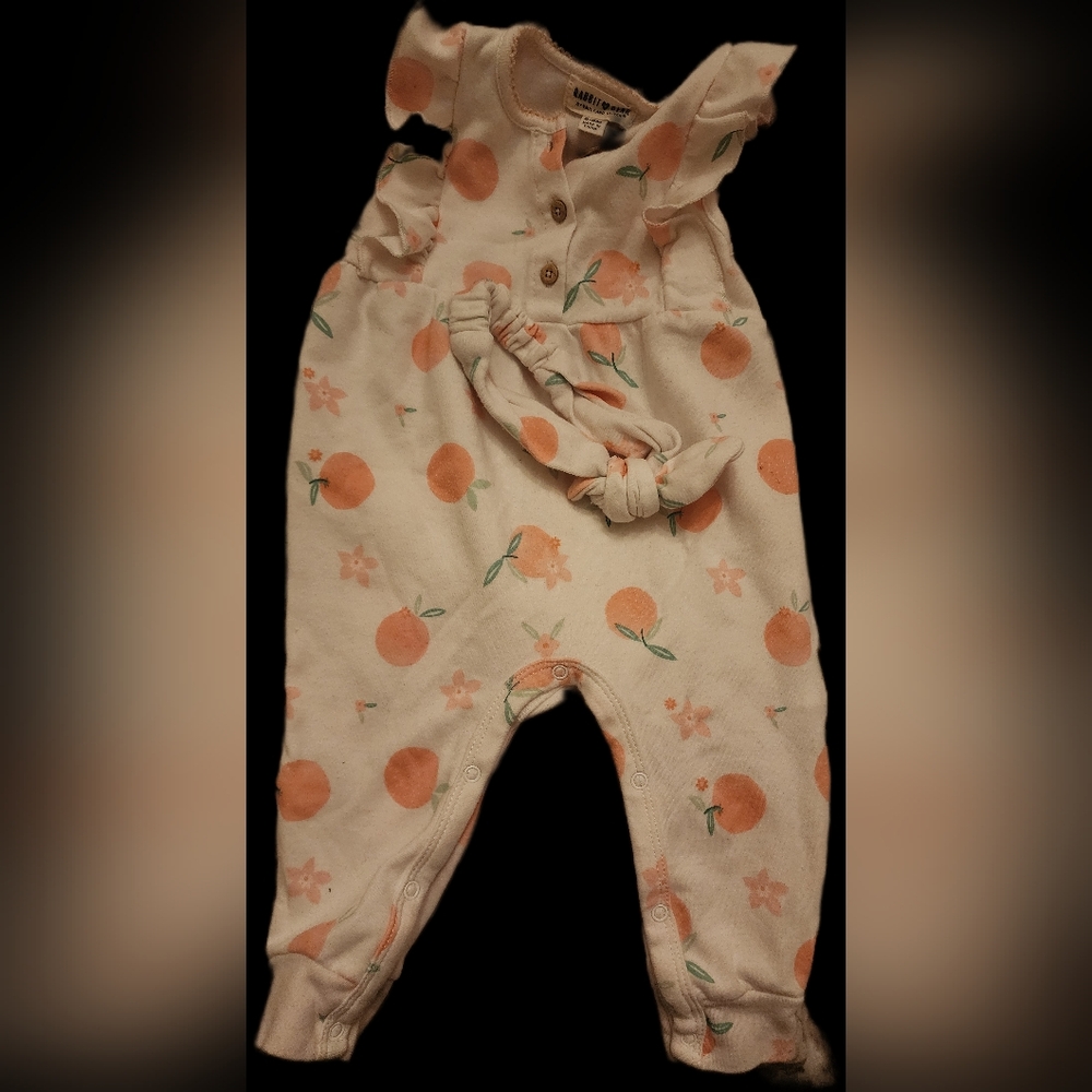 Rabbit Bear 6-9 Mo Organic Cotton Romper